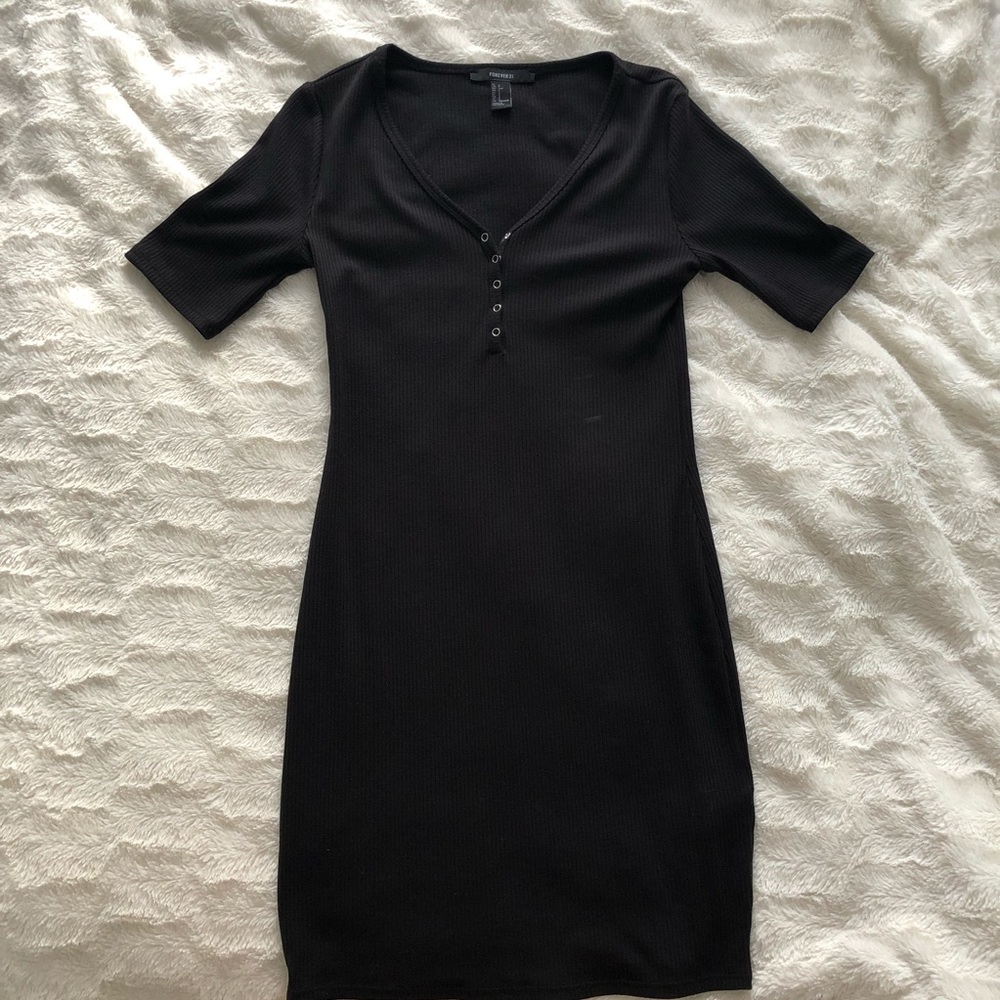 Black mini dress